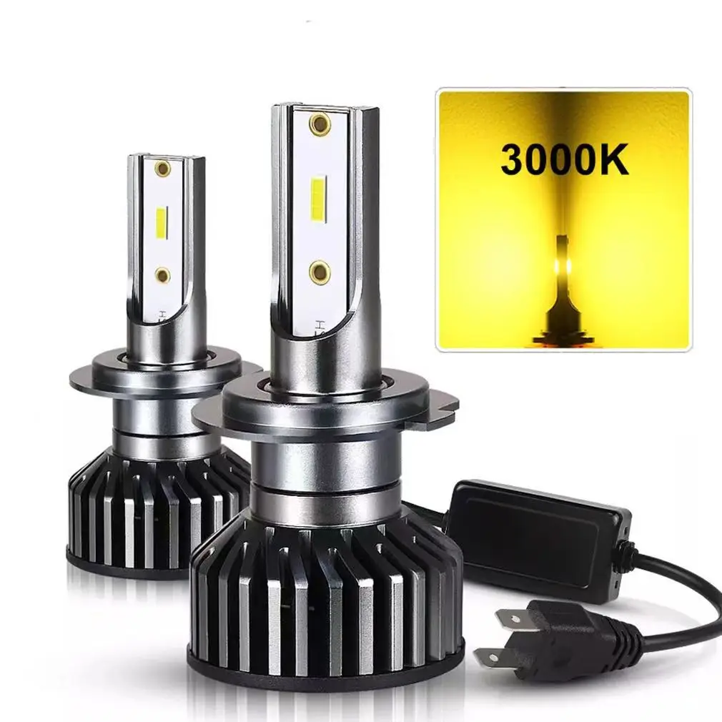 Фото Автомобильные фары H4 H7 Φ H11 9005 3000K желтая Φ 6000K белая фонарь king 160 Вт 1860 лм освещение CSP12V светодиодный head №1