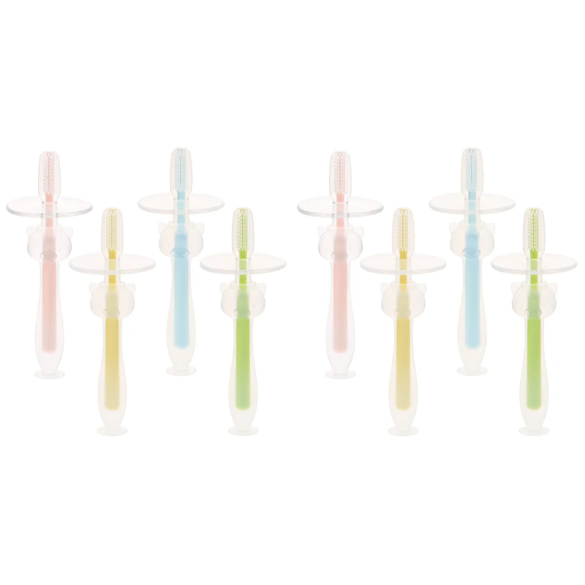 

8 Pcs Baby 12 Months Silicone Infant 6 Suction Silica Gel Child Children