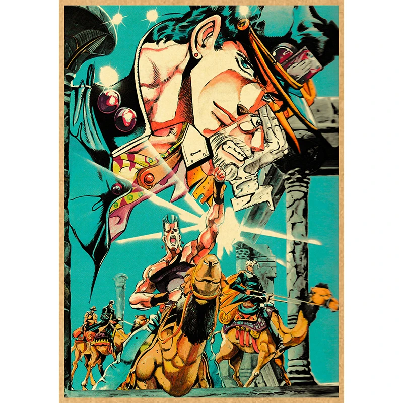 Классическое аниме Джоджо Необычные Приключения искусственная бумага винтажная