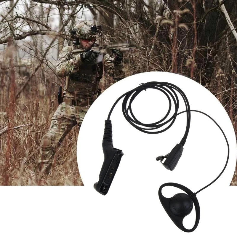 D-Shape Earpiece Headset Radio Earhook Earphone Quality ABS & Metal fitting for P8268 P8668 APX6000 APX7000 APX2000