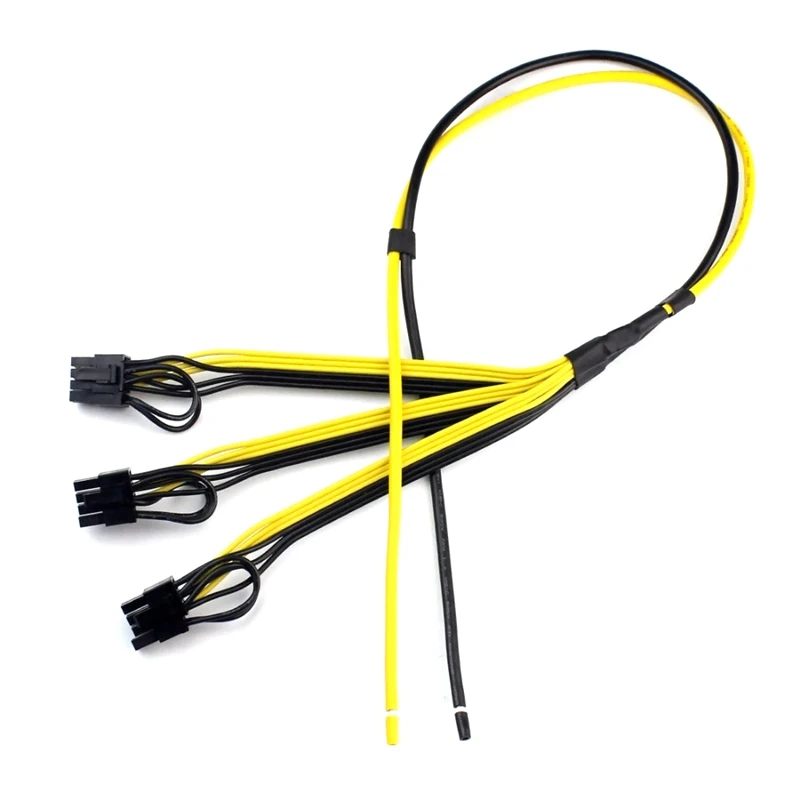 Новый кабель питания 6 + 2 Pin линия карт от 1 до 3 6Pin 2-контактный адаптера 12AWG 18AWG