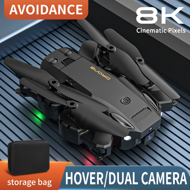Q6 воздушный Дрон 8K HD аэрофотосъемка двойная камера Квадрокоптер препятствия складной пульт дистанционного управления самолета