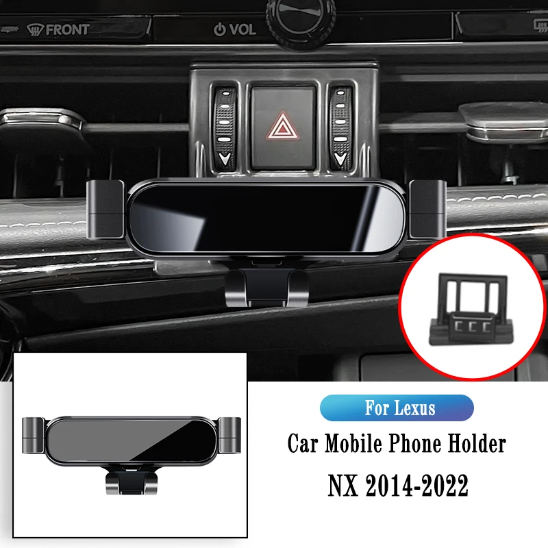 

Car Phone Holder For Lexus NX NX200 NX300 2014-2022 Gravity Navigation Bracket GPS Stand Air Outlet Clip Rotatable Support