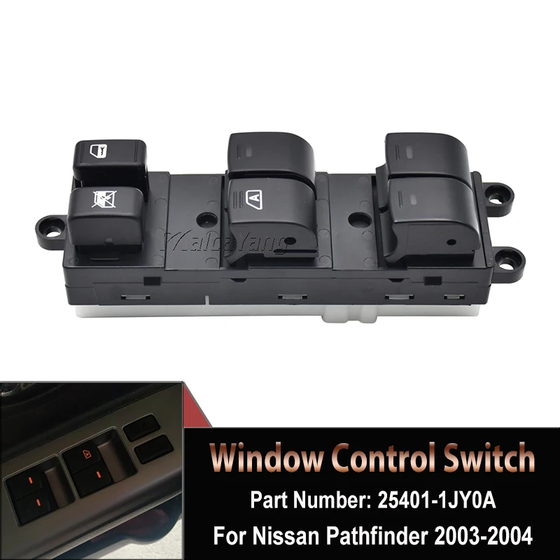 

With Light Car Electric Main Power Window lifter Switch Button For Nissan Tiida 2004-2012 25401-1JY0A 25401-ED500 25401-EL30A