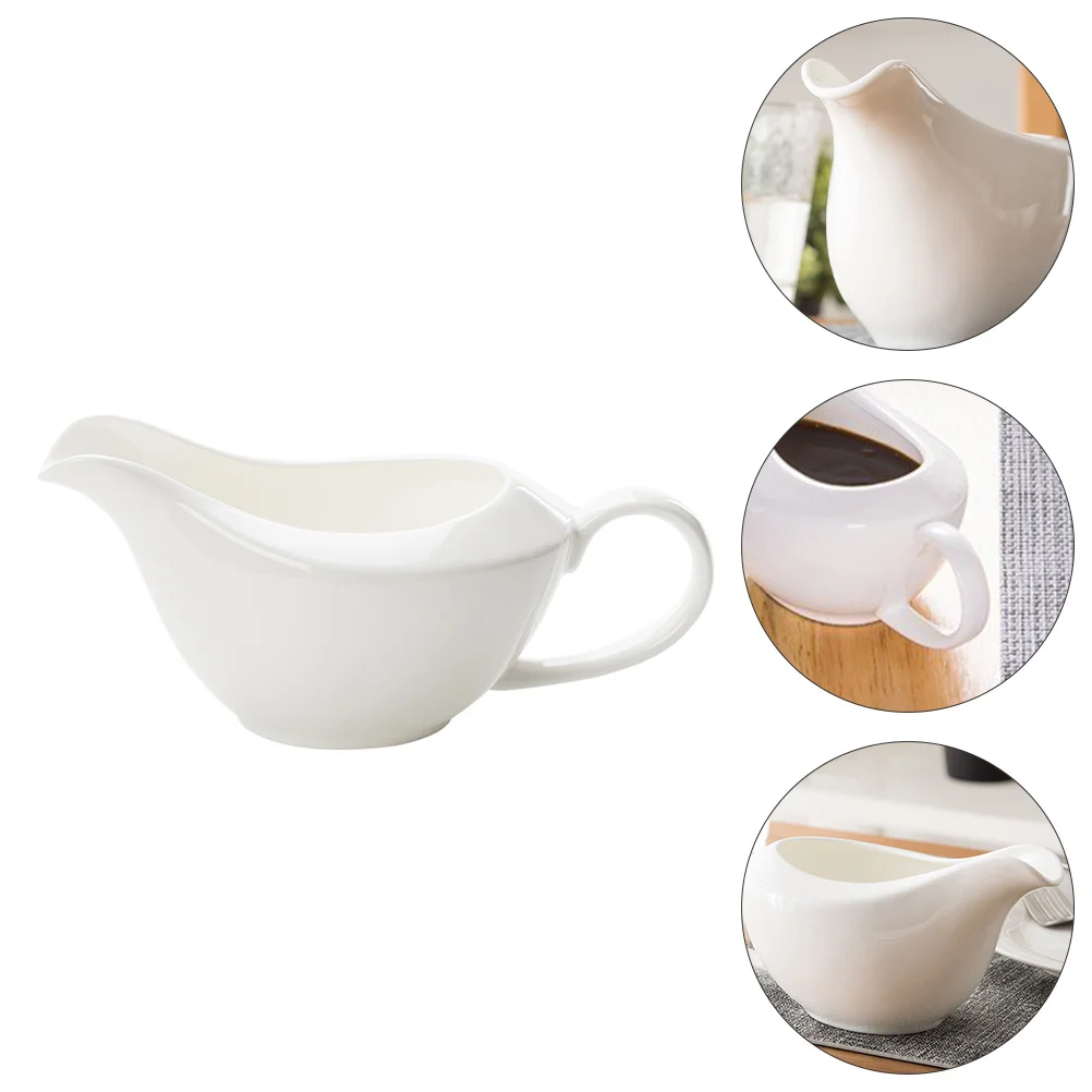 

1pc Ceramic Serving Jug Sauce Pitcher Steak Gravy Jug Restaurant Condiment Bowl