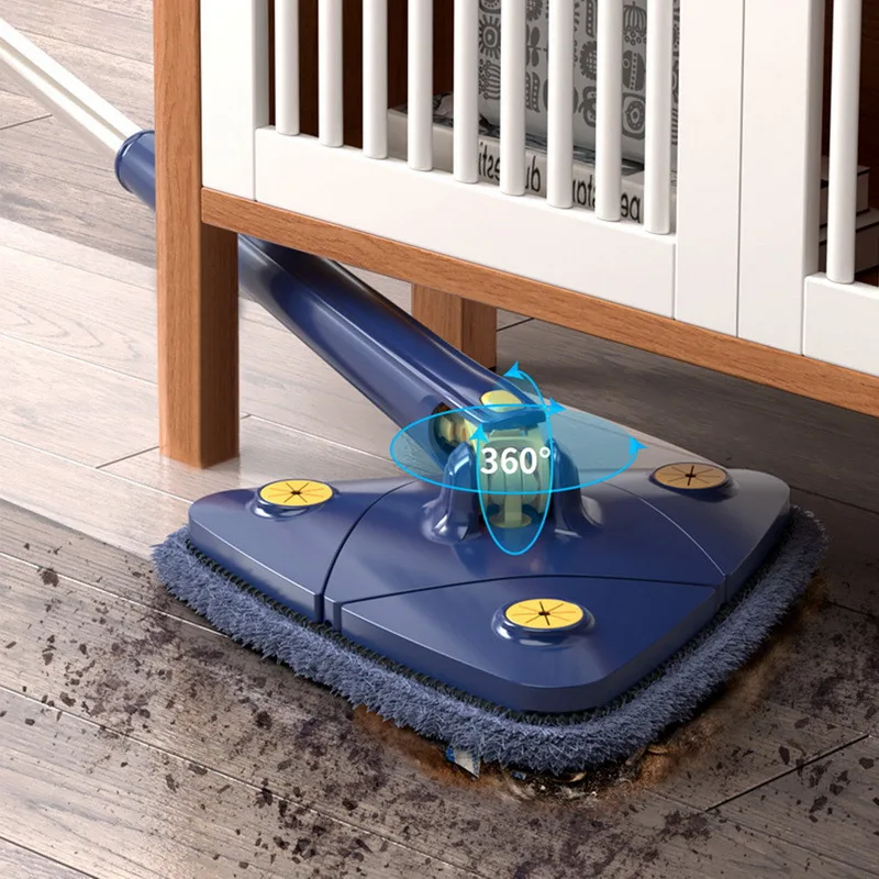 

No hand washing Multifunctional automatic water squeezing triangle mop 360° rotation 2/4 cloth Dead corner cleaning