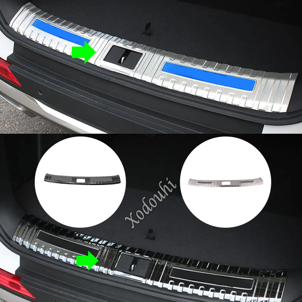 

Inner Inside Rear Back Bumper Trim Stainless Steel Scuff Sill Trunk Plate Pedal For Hyundai Santa Fe Santafe 2019 2020 2021 2022