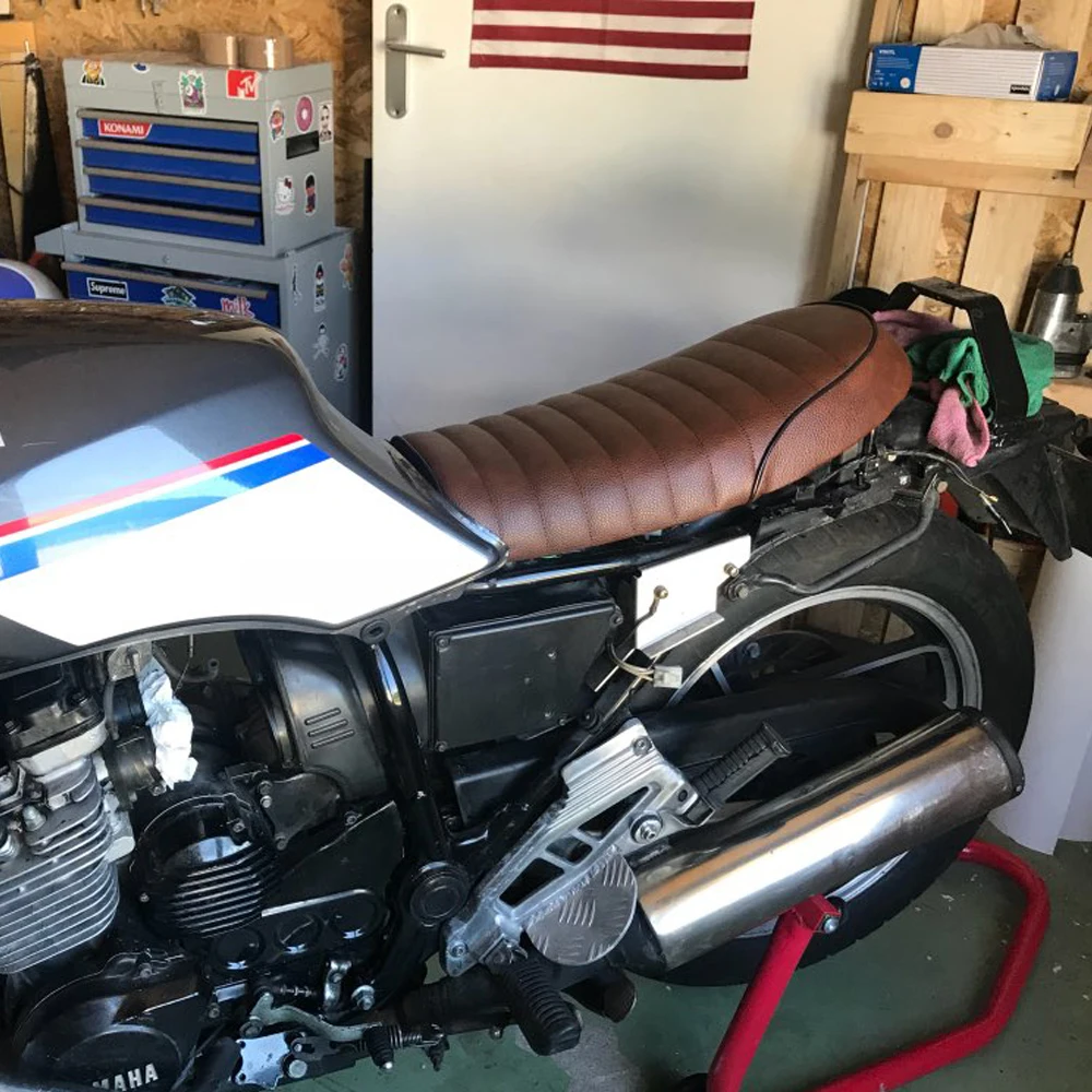 Винтажное сиденье для мотоцикла Cafe Racer черно-коричневое Honda CB CL CL100 CL125S CL175 CL200 CL350