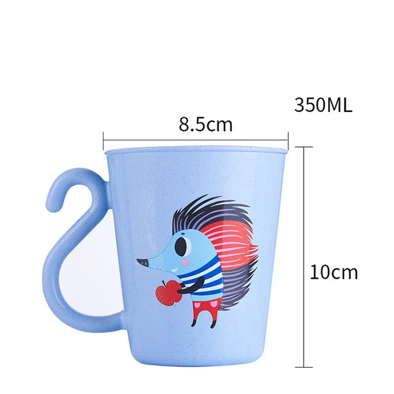 Baby Cartoon Drinking Cup Kids Dinosaur Plastic Feeding Mug Infant Brush Teeth Washing Cup with Handle Child Breakfast Mug Drink images - 6