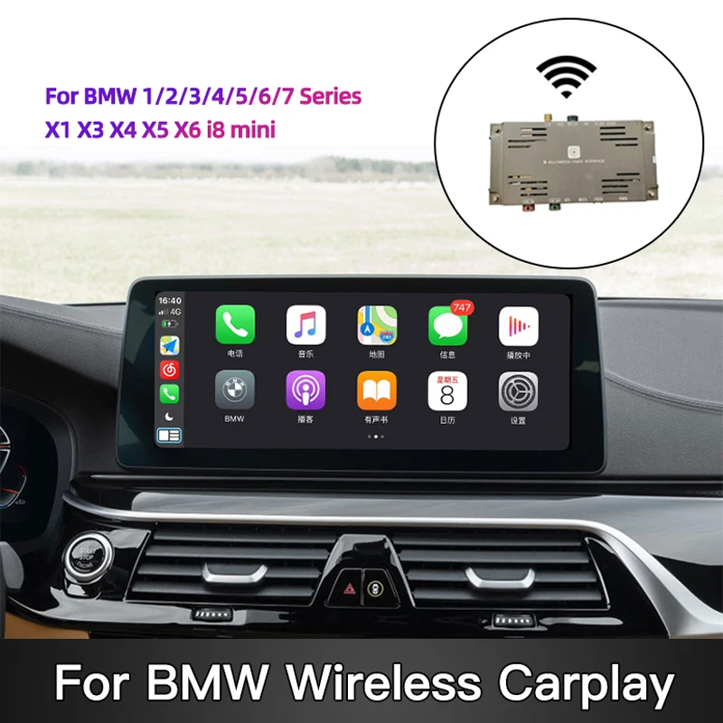 

For BMW Wireless CarPlay NBT EVO System Apple Android Auto 1 2 3 4 5 6 7 Series X1 X3 X4 X5 X6 MINI F56 F15 F16 F25 F26 F48 F01