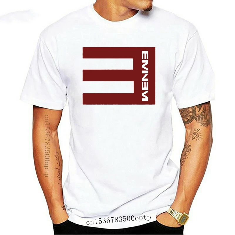 

Camiseta negra с логотипом rapero Eminem for hombre, talla S-3XL, новинка 2021