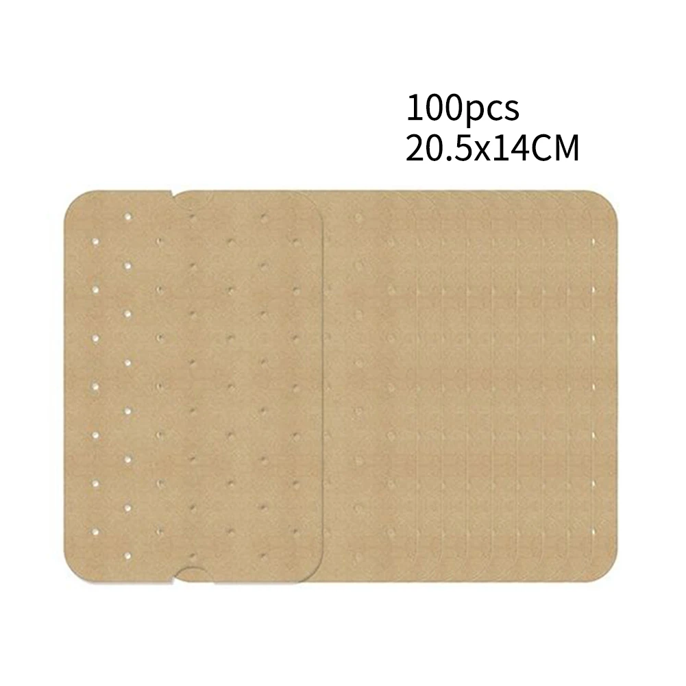 

100PCS Rectangular Double Boiler Air Fryer Steamer Paper Home Garden Kitchen Dining Bar Bakeware Other Bakeware