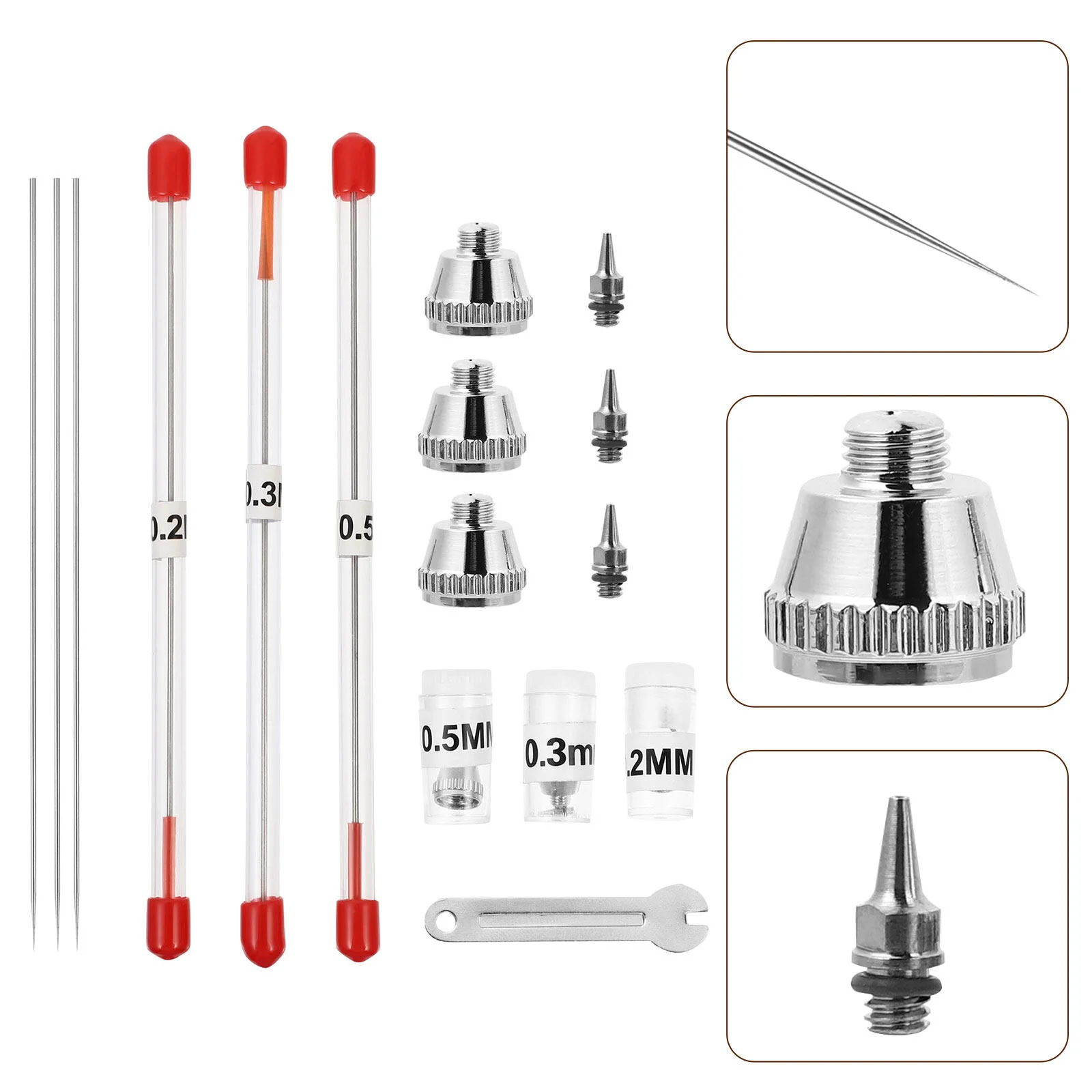 

Nozzle Tool Accessories Replacement Airbrush Cap Nib Part Painting Machine Alloy Needle