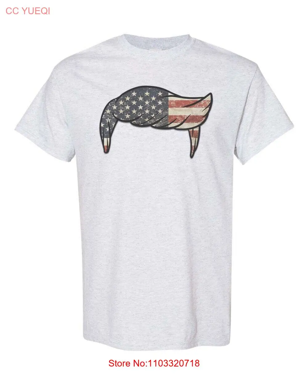 Патриотическая футболка американские волосы Трампа сублимационная Футболка США