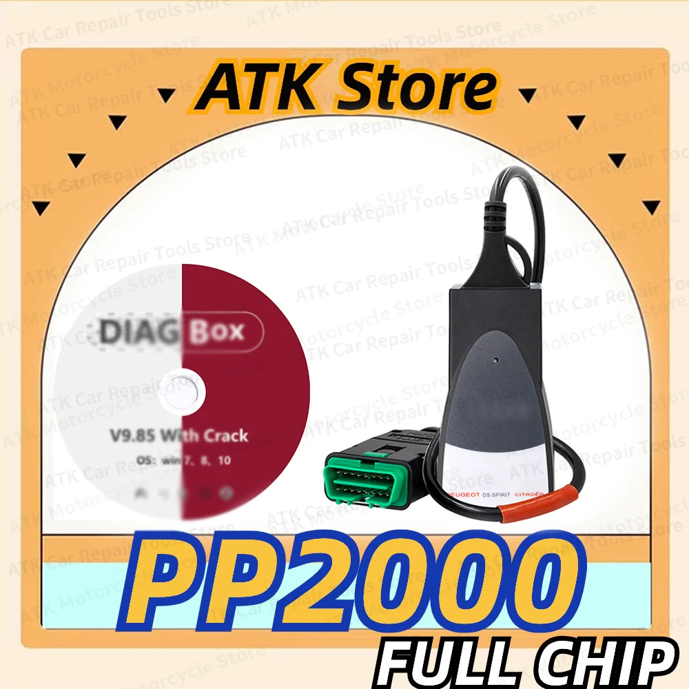 Полный чип Lexia 3 PP2000 Diagbox v9.85 Диагностический инструмент Le-xia для Peu-geot Citro-en Lexia3