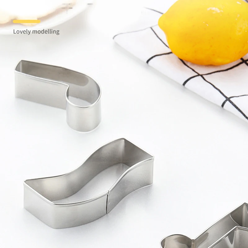 

Music Cookie Cutter Violin, Piano, Notes Fudge Cutter - Stainless Steel Bread Baking Mould Frosted Cookies