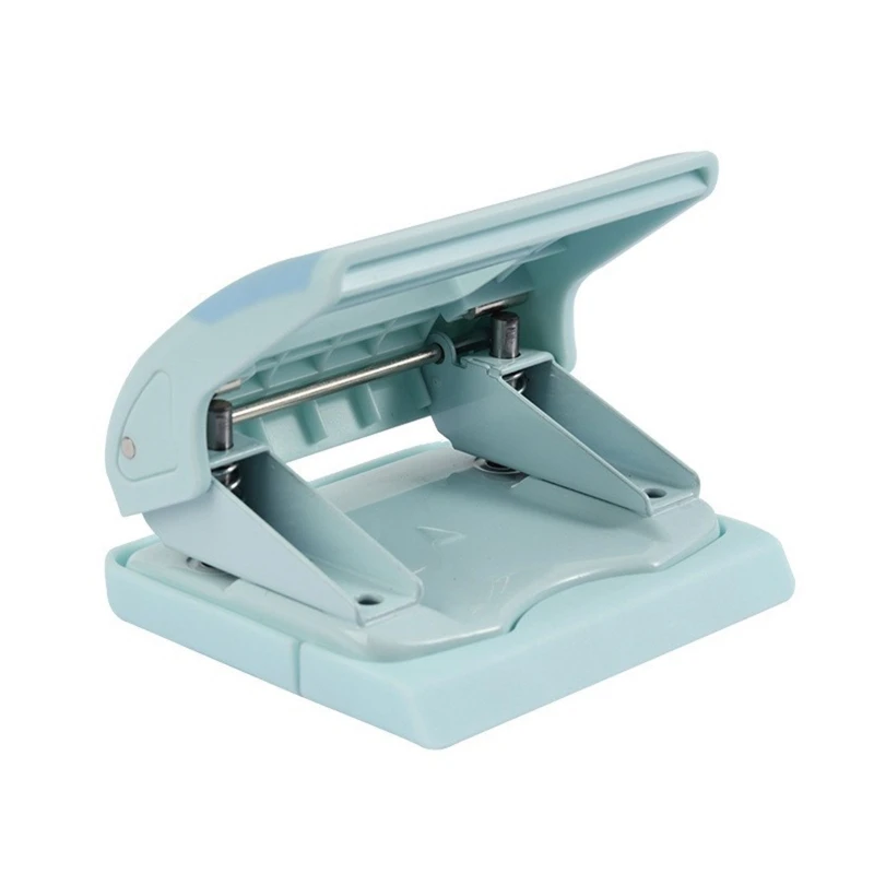 

H58A Dual-Hole Puncher Non-slip Handle Portable Hole Punch Tool Effortless Punching 20 Sheets Capacity for DIY Binder Albums