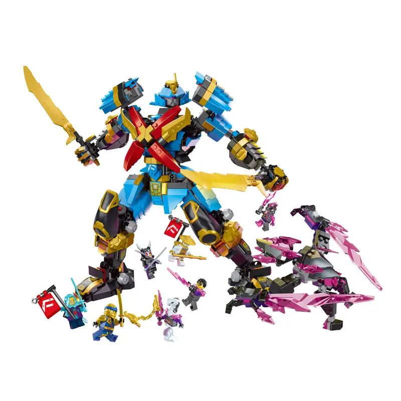 

1060 шт., совместимые с ниндзя модели Samurai X Mech MOC, модульный и механический персонаж, рождественский подарок, игрушка