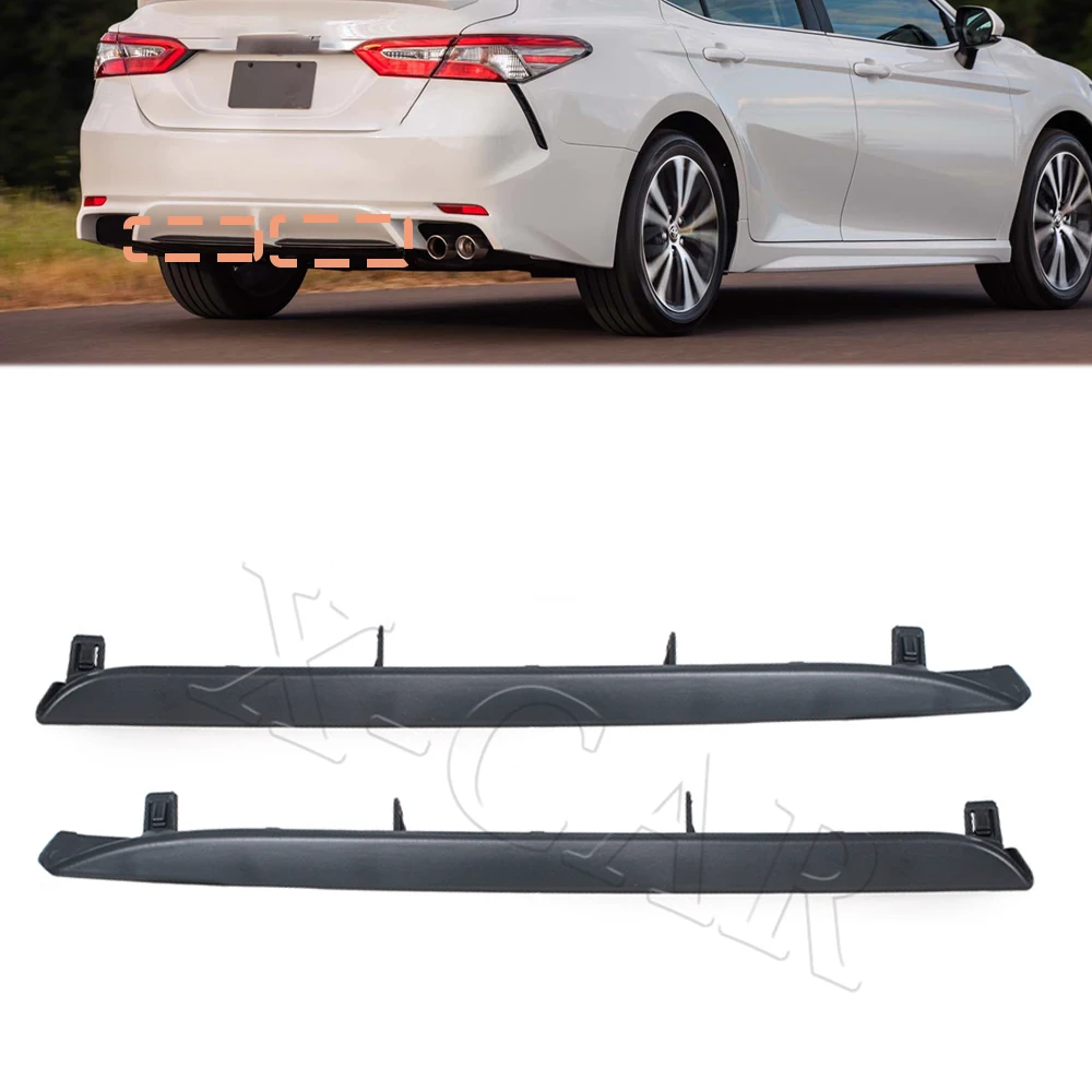 Отделочная лента для заднего бампера, полоса для левого и правого заднего бампера, удлинительная Накладка для Toyota Camry SE / XSE 2018 2019 2020 2021