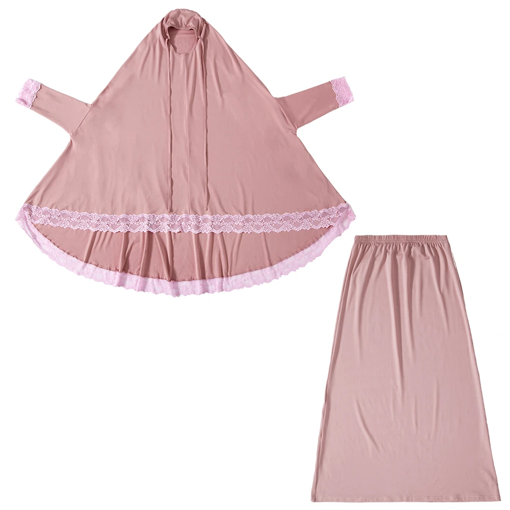 Традиционный мусульманский детский комплект из 2 предметов для девочек Абая Ид