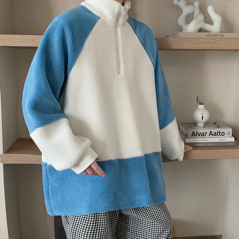 Winter Jacket Men Warm Fashion Thicken Lamb Wool Jacket Men Streetwear Korean Loose Thick Short Coat Mens Pullover Jackets S-3XL