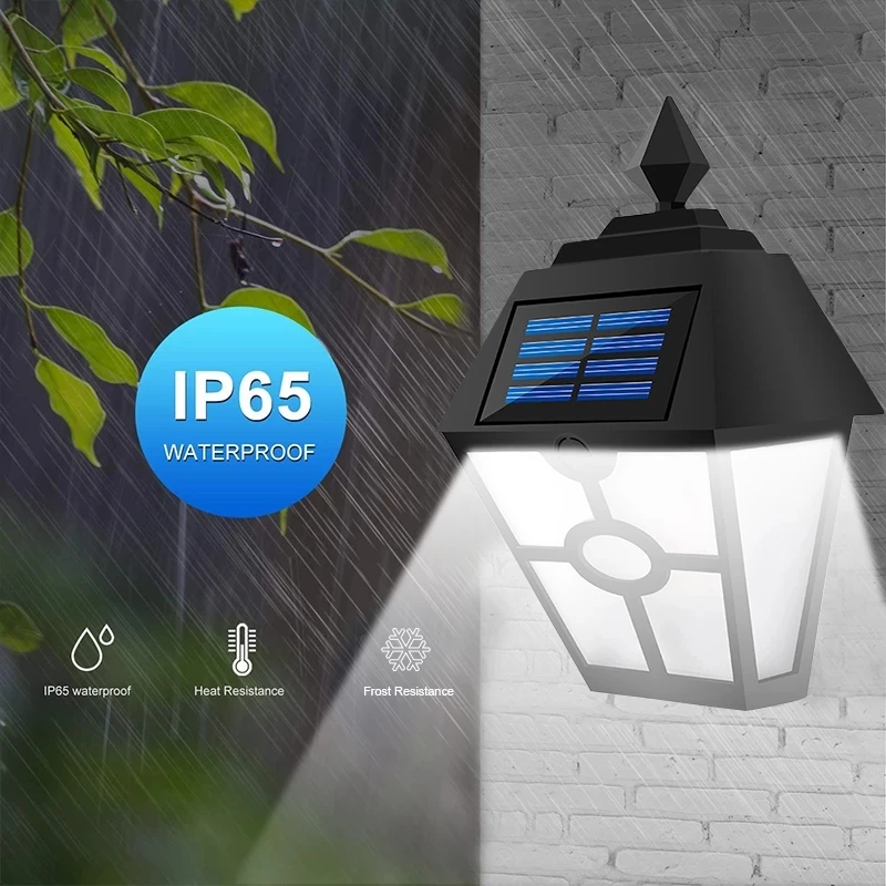 

Настенный уличный светильник на солнечной батарее, светодиодсветодиодный водонепроницаемые лампы для украшения сада, забора, балкона, дво...