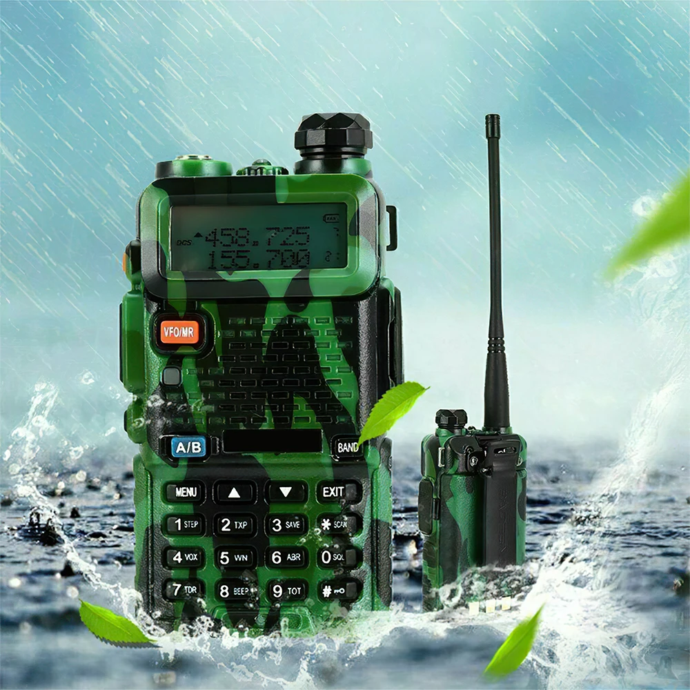 baofeng uv 5r walkie talkie portable handheld radio transceiver vhf dual band two way radio mini walkie talkie for outdoor hunt free global shipping