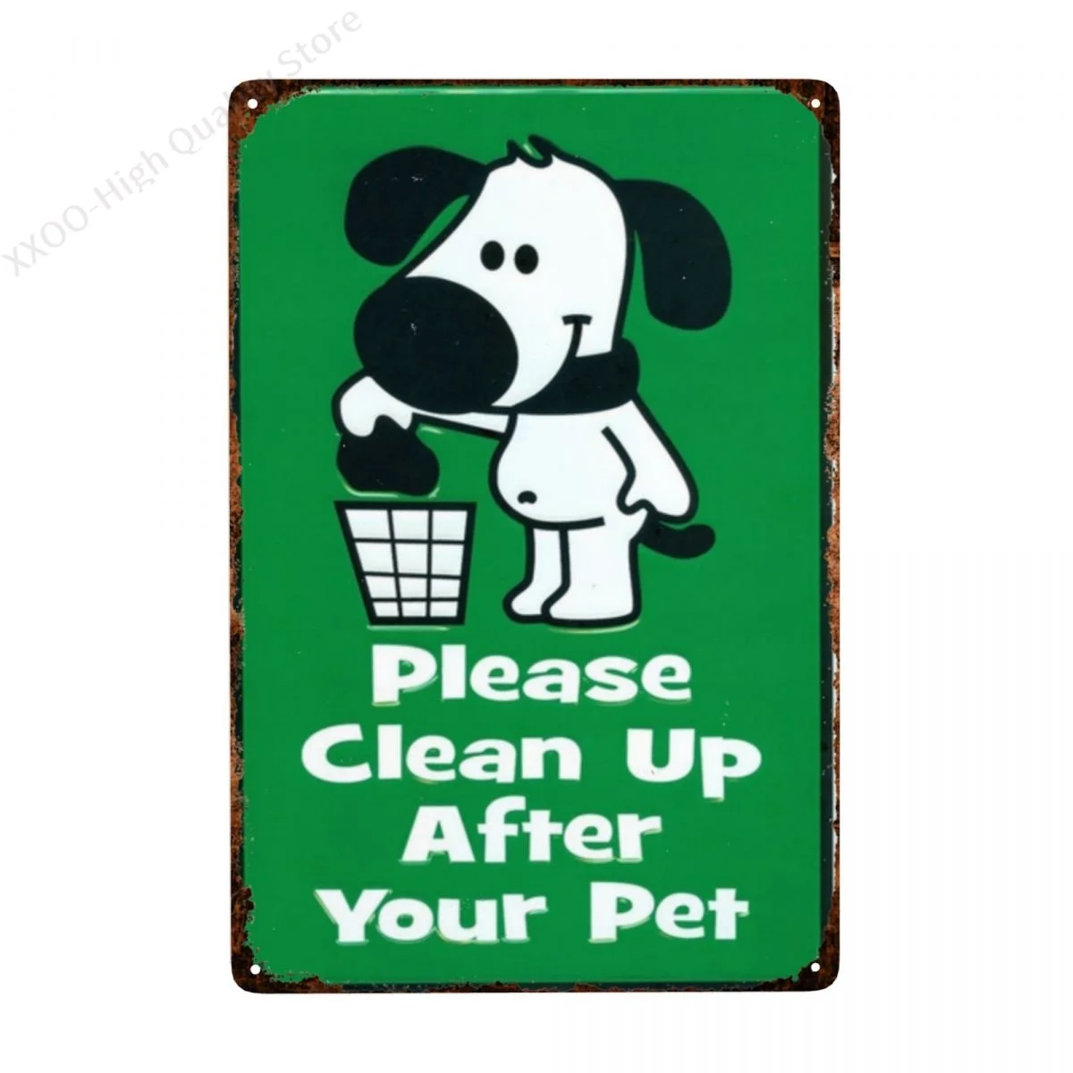 

Please pay attention to the tin plate sign, no dog poop sign, outdoor sign, please take good care of dog owners, metal sign,