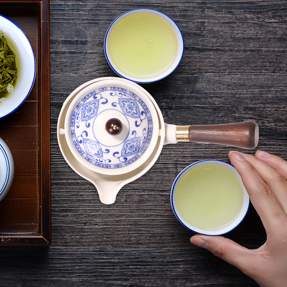 Китайский Гонг фу Чайный набор вращающийся на 360 градусов керамический чайный