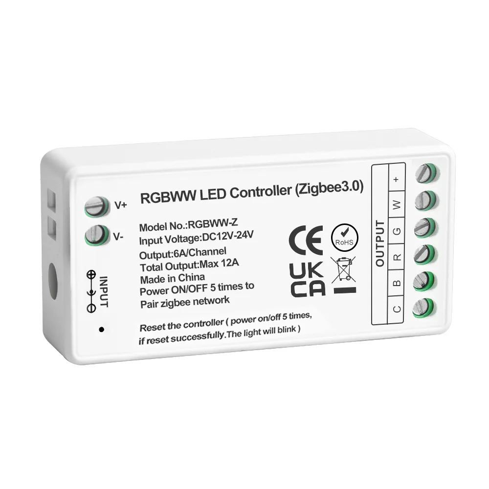 

Zigbee Five in One Controller RGB+CCT Intelligent LED Light Bar Controller Graffiti WIFI Controller DC12v-24V