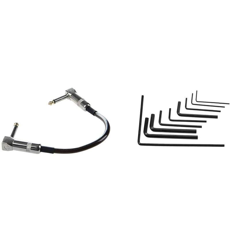 

HOT 1 Pcs 12 Inches 6.3Mm Guitar Patch Cable & 9Pcs Guitar Wrench Set Repair Tool Guitar Bass Neck Bridge Screw Truss Rod