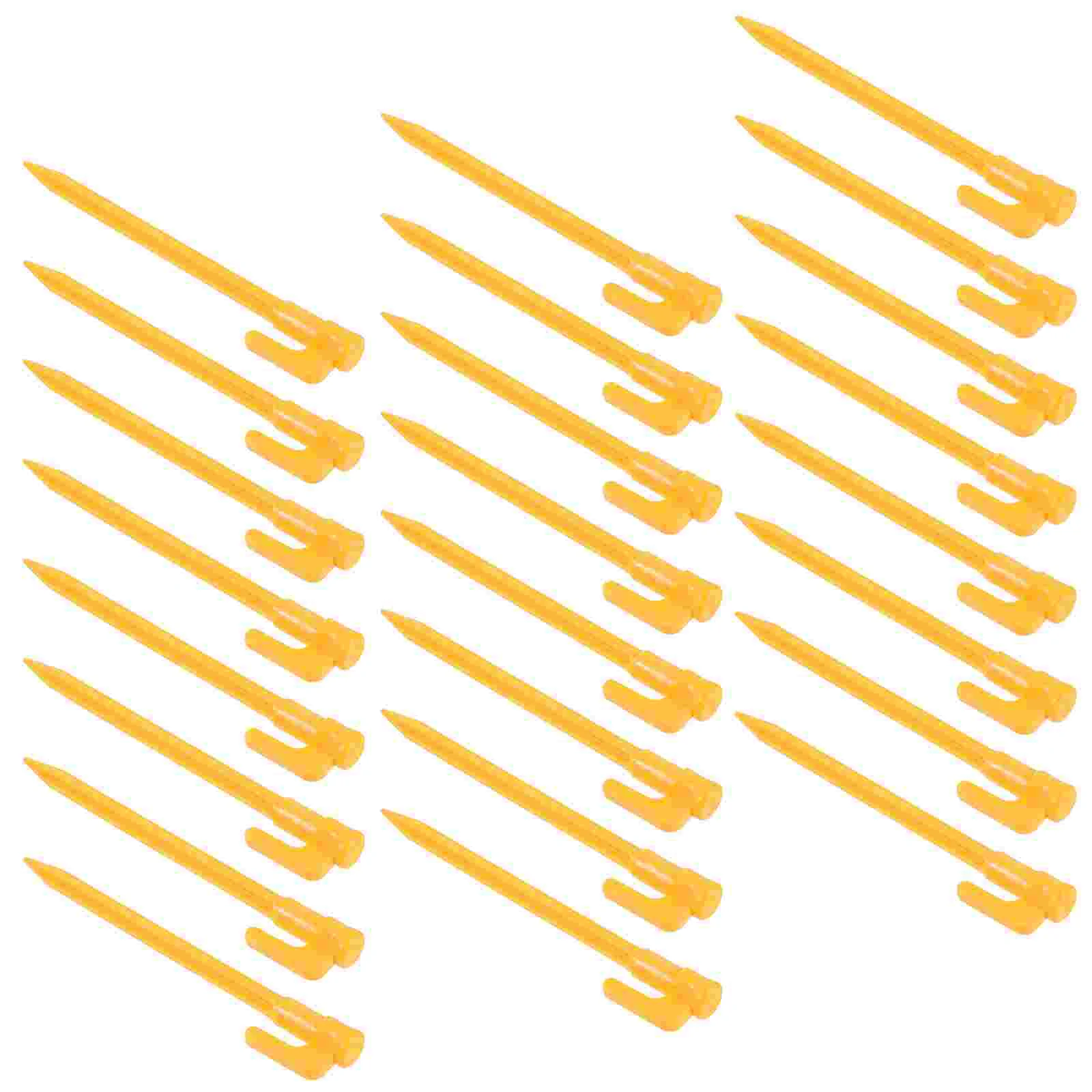 

24 Pcs Plastic Tent Stakes Peg ABS Outdoor Tents Camping Nail Accessory Lawn Pegs