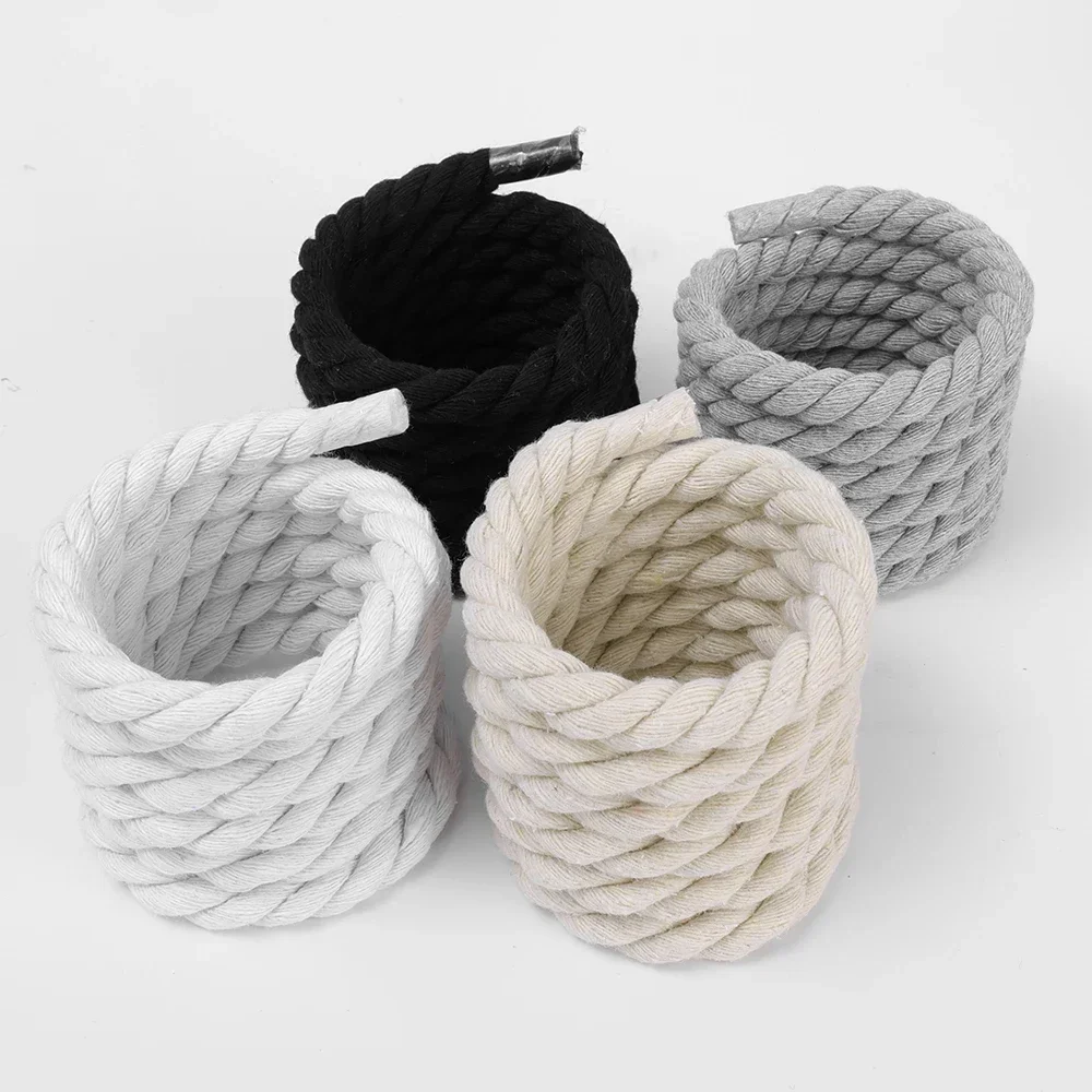 2 шт. толстые хлопковые шнурки из веревки тканые витой женские и мужские