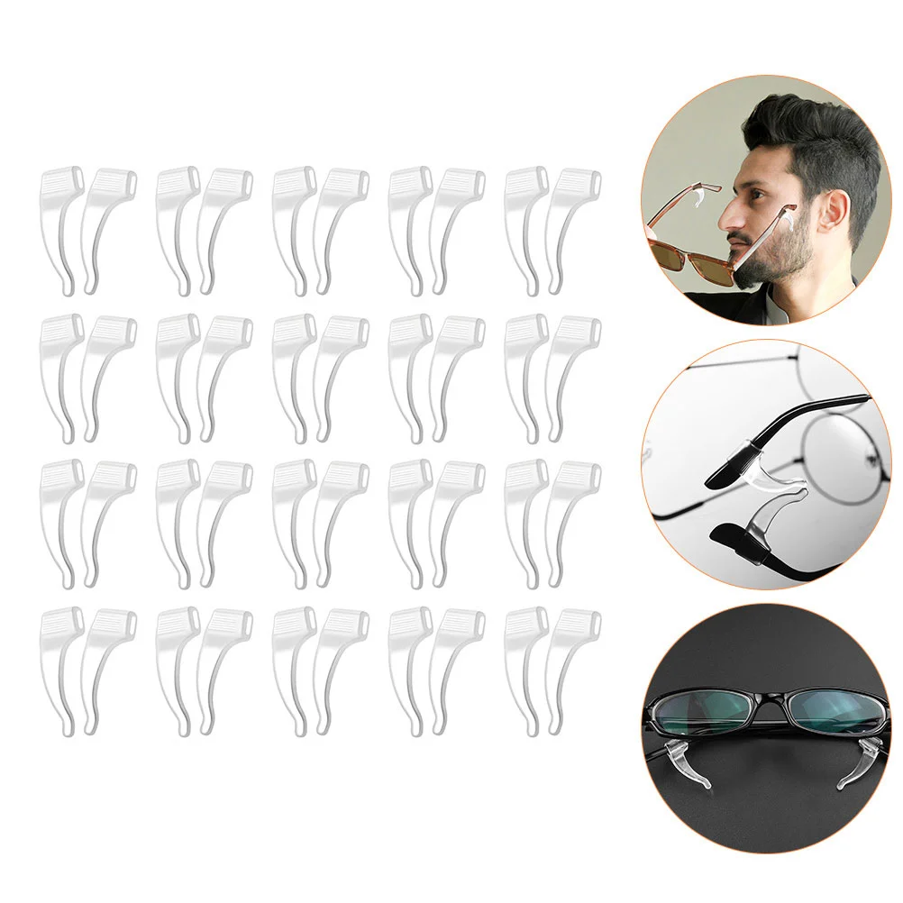 

12 пар Противоскользящих очков, зеркальные очки, силиконовые держатели, ежедневные Сменные ручки, Нескользящие