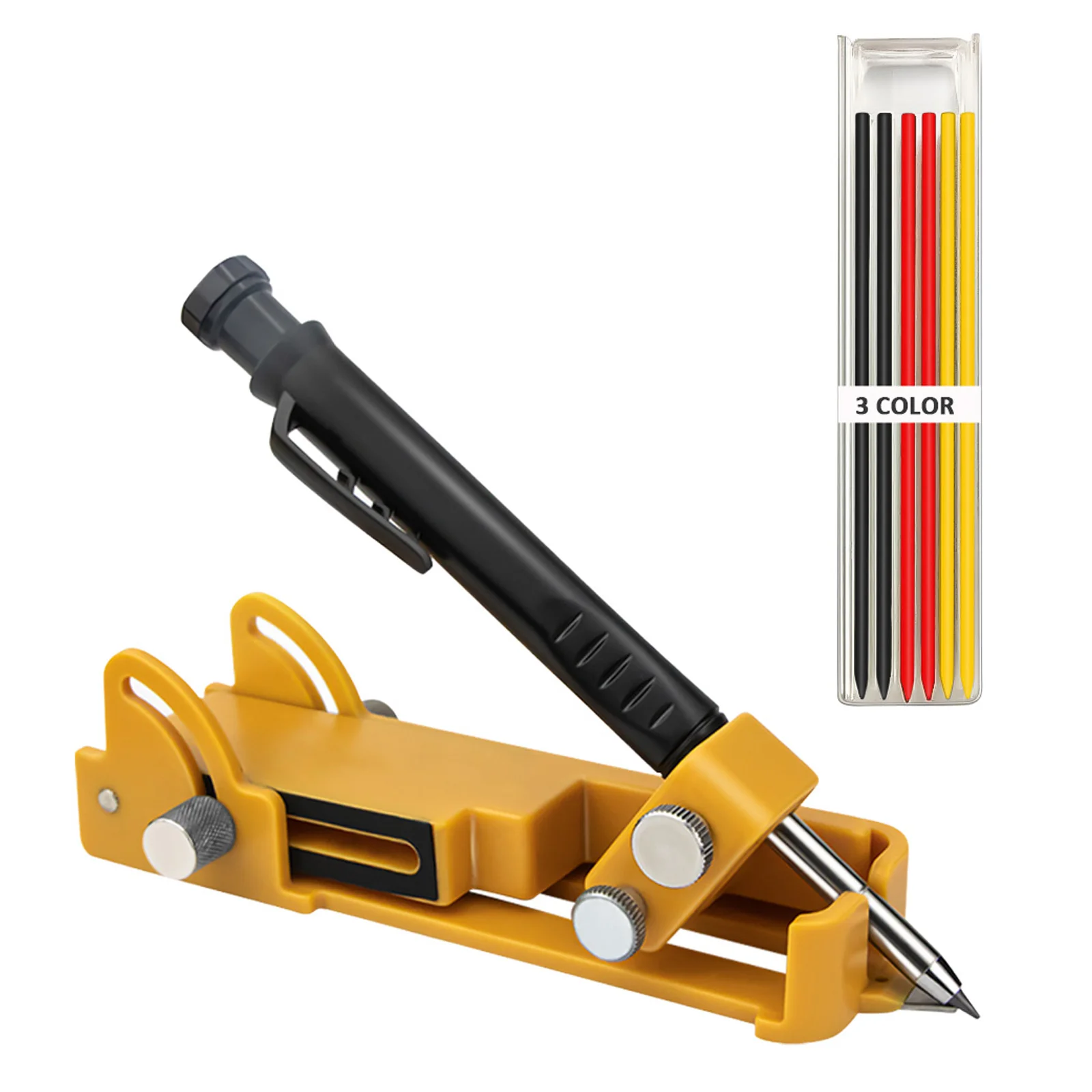 

Multi-function Scribing Tool Construction Pencil Carpenters Pencil Scribe Tool With 7 Marker Refills DIY Deep Hole Scribe