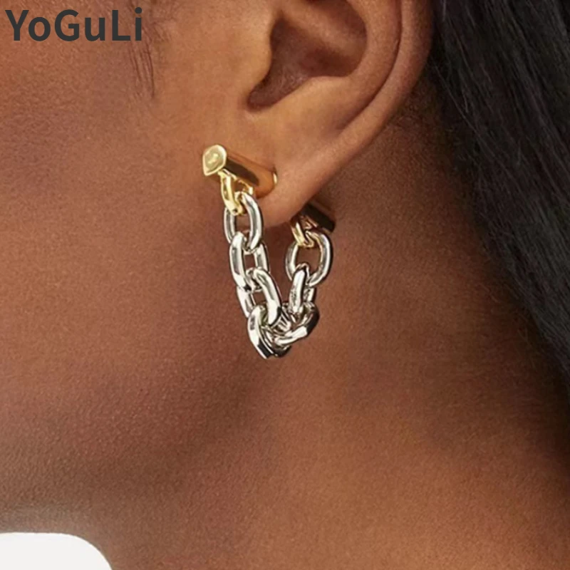 

Fashion Jewelry Vintage Temperament Metal chain Earrings For Women Party Gifts 2023 Trend New Simply Design Ear Accessories