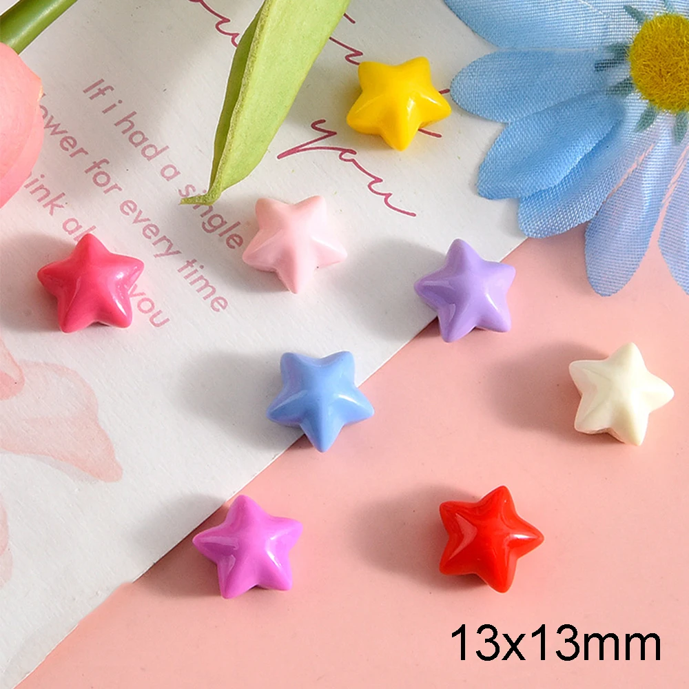 Блестящие шпильки 13x13 мм со звездами 20 шт.