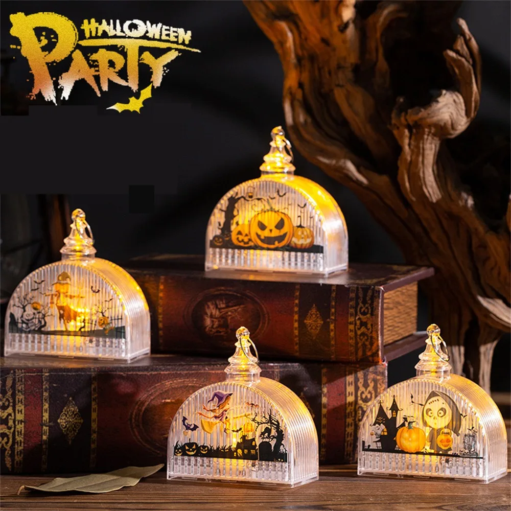 

Led Lights Halloween Decoration Child Jack-o-lantern Durable Pumpkin Ghost Lantern Lamp Halloween Party Supplies