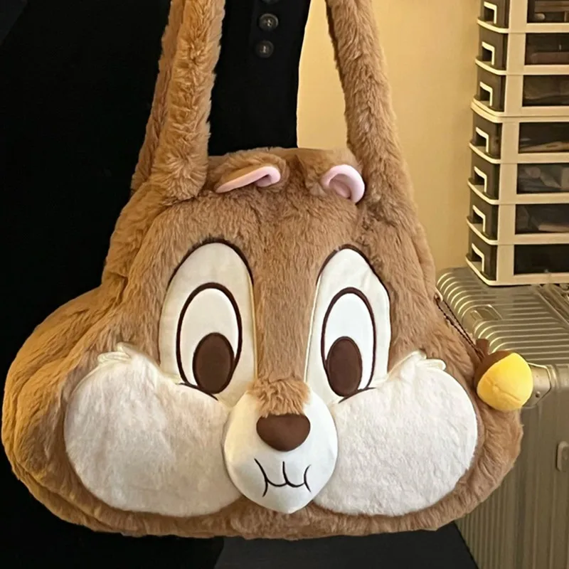 

Мультипликационный плюшевый рюкзак с мультяшными животными из мультфильма Disney, анимационный периферийный рюкзак, большая емкость для хран...