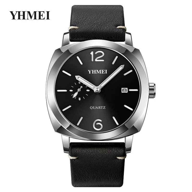 

Top Brand Luxury Men's Quartz Watch Genuine Leather Strap Wristwatches Male Sport Watches Small Dail Business Clock reloj hombre