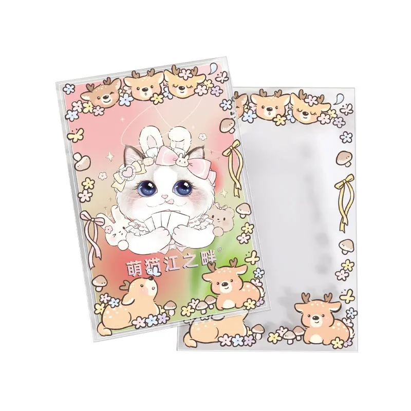 30 шт. 61x9 1 мм кружевные прозрачные рукава с цветами корейский идол фото Holo протектор Набор для альбомов и карт защитный чехол для торговых карт