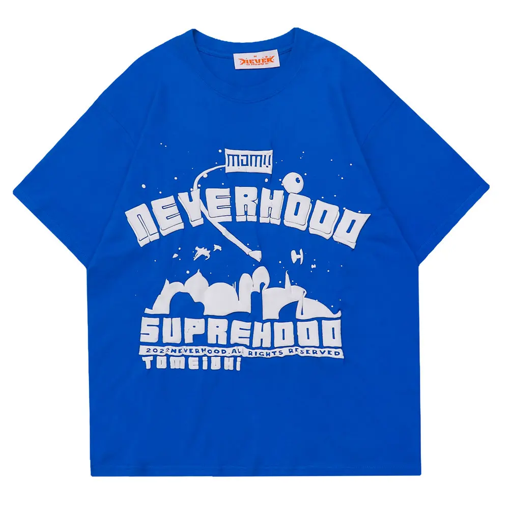 Футболка мужская оверсайз с круглым вырезом хлопок пенообразователь буквенный