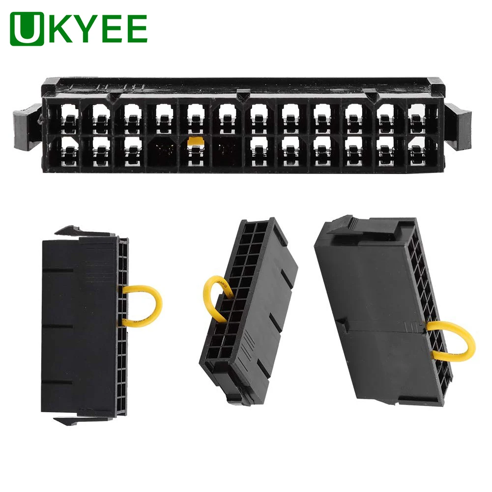 

UKYEE 24pin Module ATX PSU Power Supply Adapter Starter Tester Start Up Jumper ON/OFF Connector for Server BTC Miner Machine