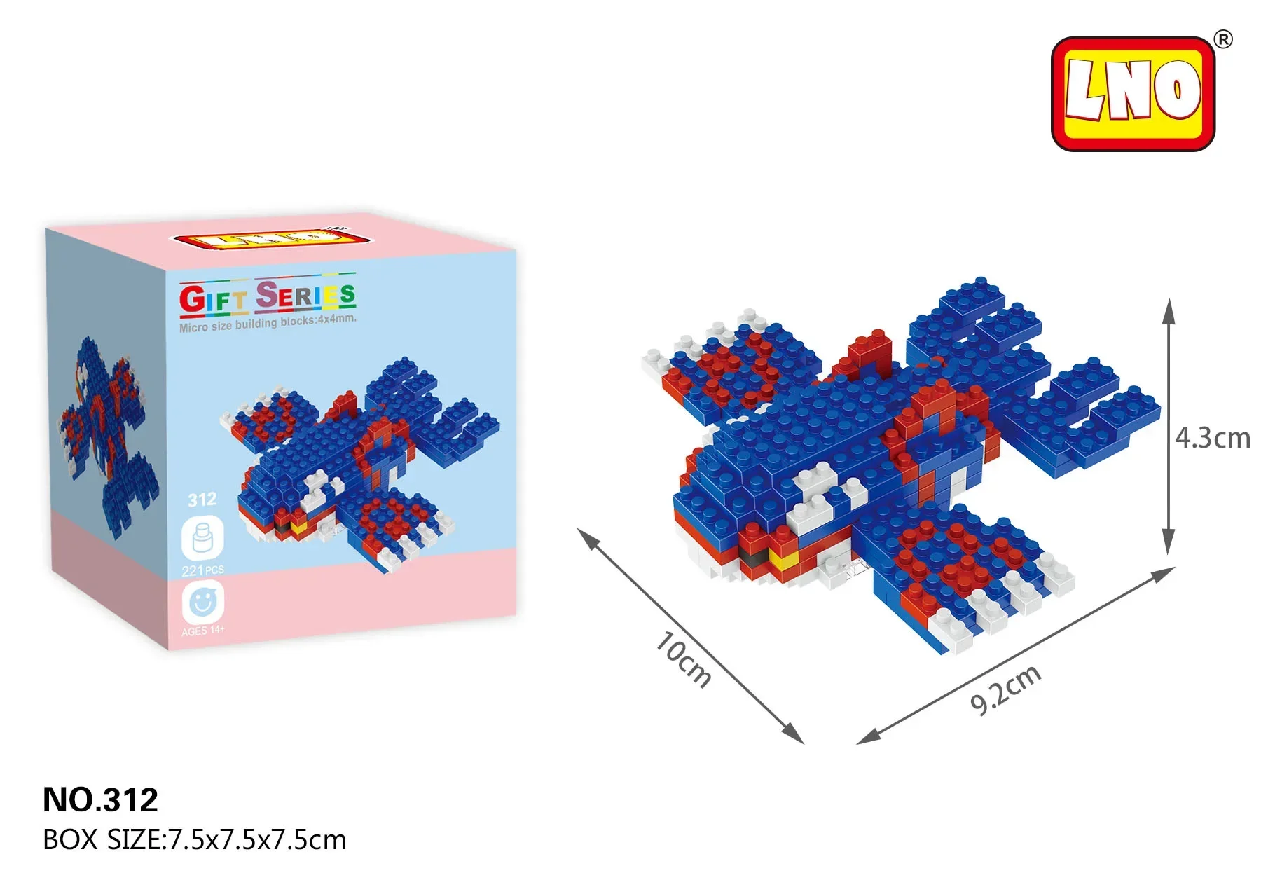 LNO Pokemon микро строительные блоки Rayquaza Rowlet Mega Charizard 3D модель Cyndaquil Kyogre Grookey