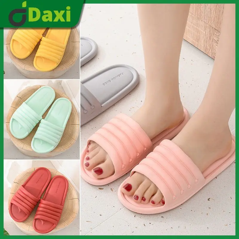 

New Women Indoor Floor Flat Shoes Summer Non-slip Flip Flops Bath Home Slippers Female Slipper Comfortable Zapatillas De Hombre