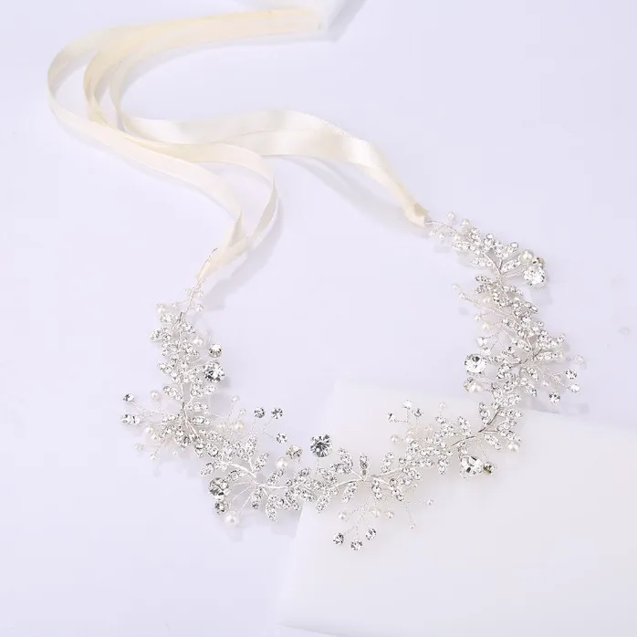 White Flower Headbands Wedding Hair Accessories Bridal Hair Vine Bohemian Headpiece Halo Hairband Crown
