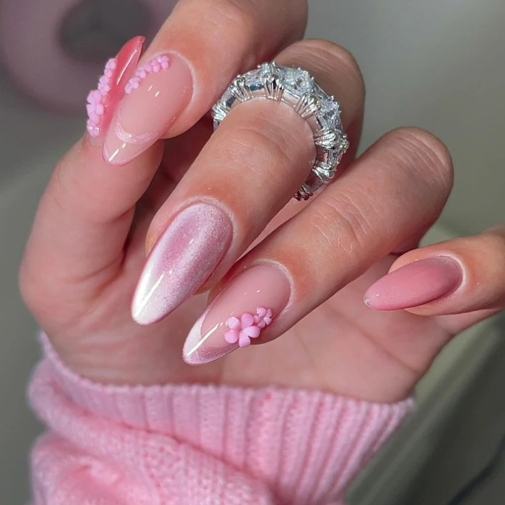 Маникюрные средние миндальные накладные ногти 10 шт.