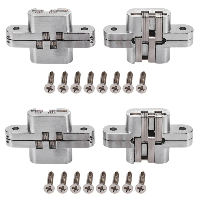 

4 шт., скрытые петли из цинкового сплава, 180 градусов