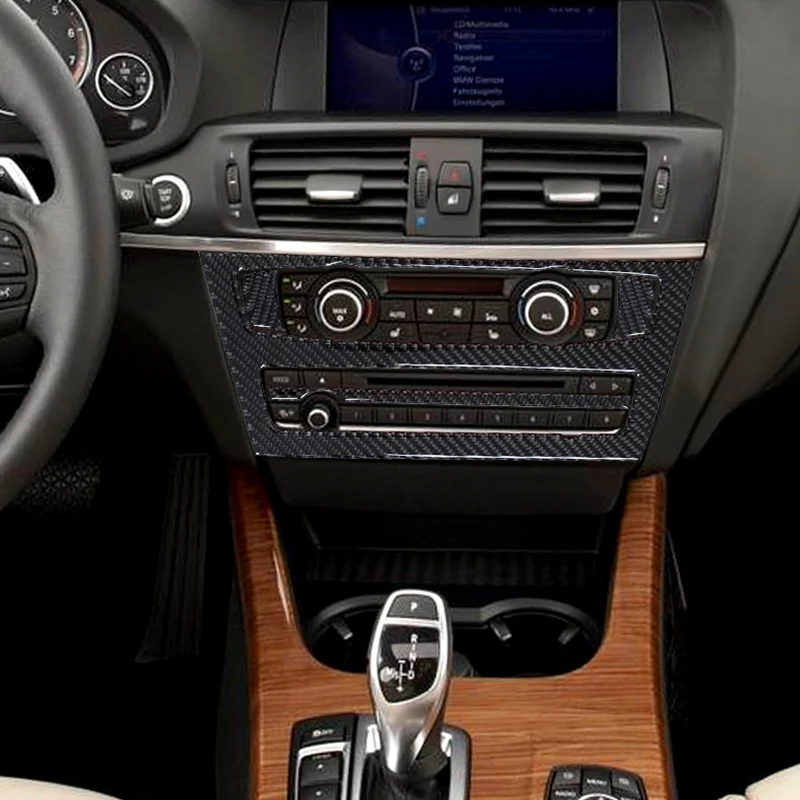Фото Для BMW X3 F25 2011-2017 ABS углеродное волокно стиль отделка рулевого колеса автомобиля панель внутренние украшения аксессуары Center Co №3