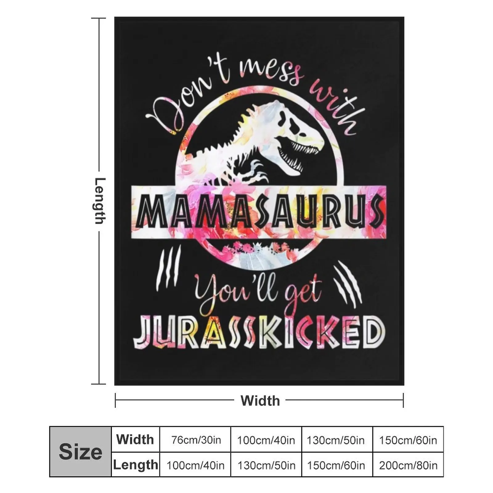 Не беспорядок с Mamasaurus Youll одеяло на День матери Jurasskicked летнее постельное белье